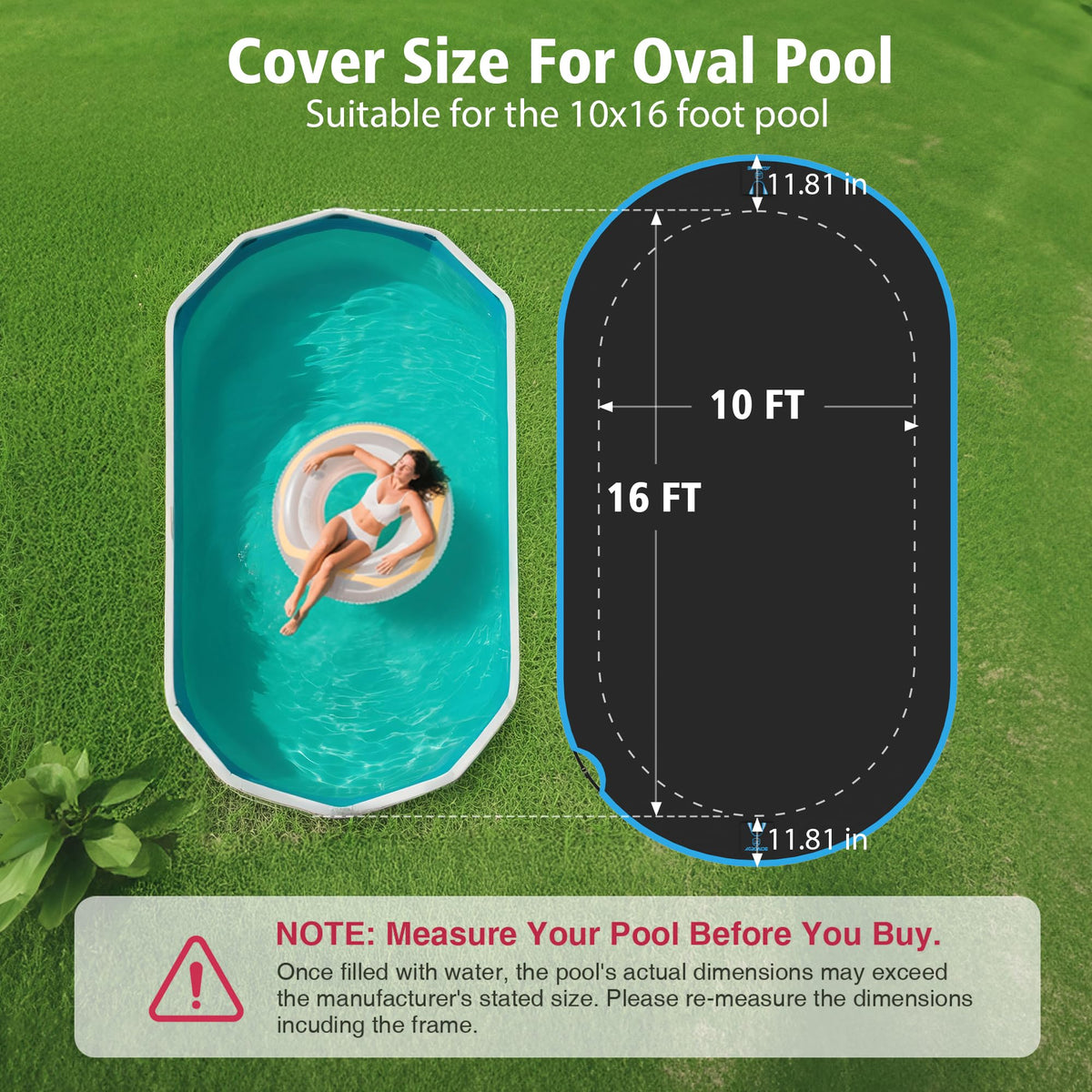 AGROAIDE oval pool cover withstands winds up to 80 mph