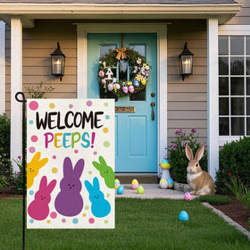 Agroon Bunny Spring flag for outdoors, durable polyester withstands wind.