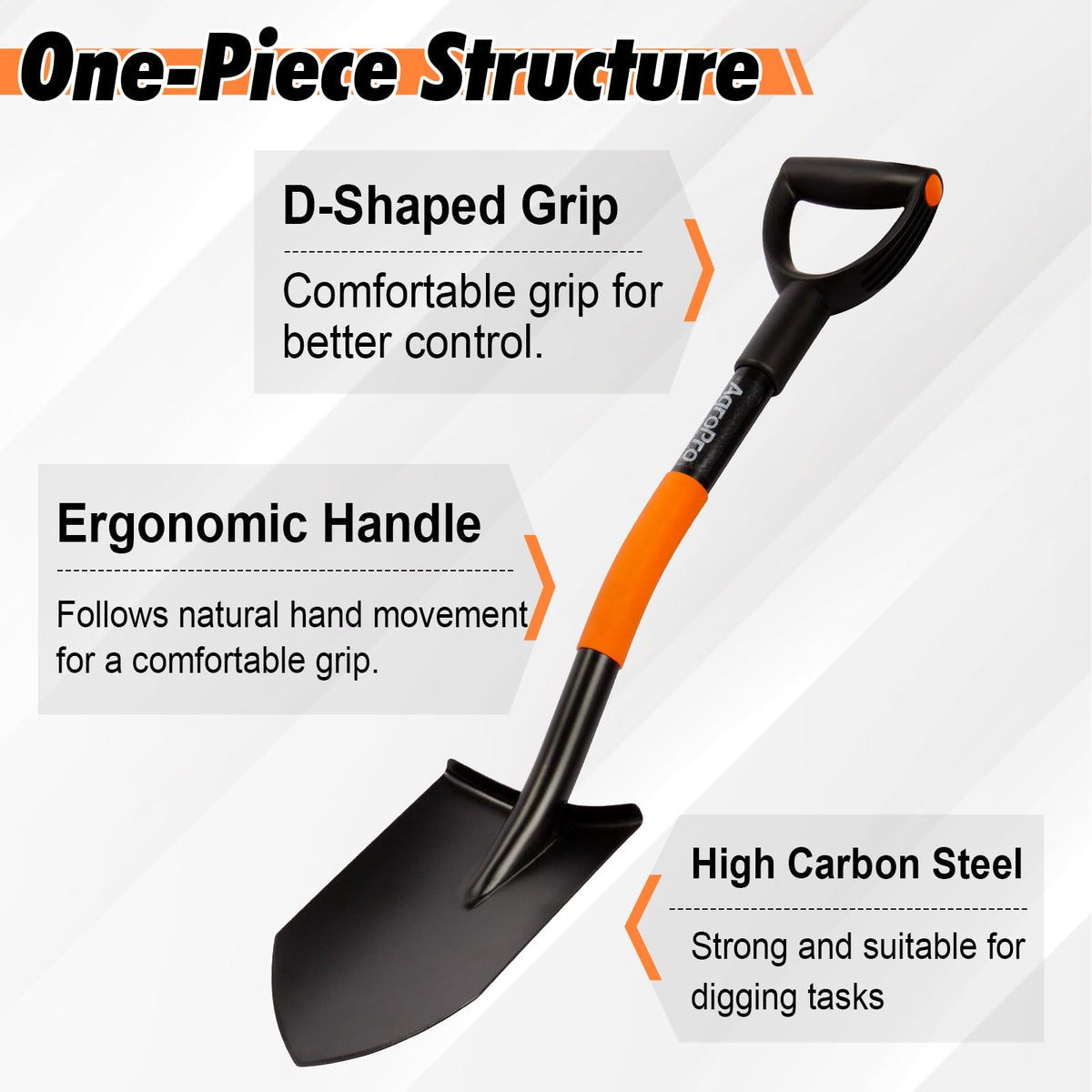 AgroPro shovel one-piece design for durable digging