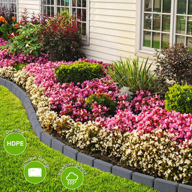 AGTEK flexible border design that curves around beds and trees.