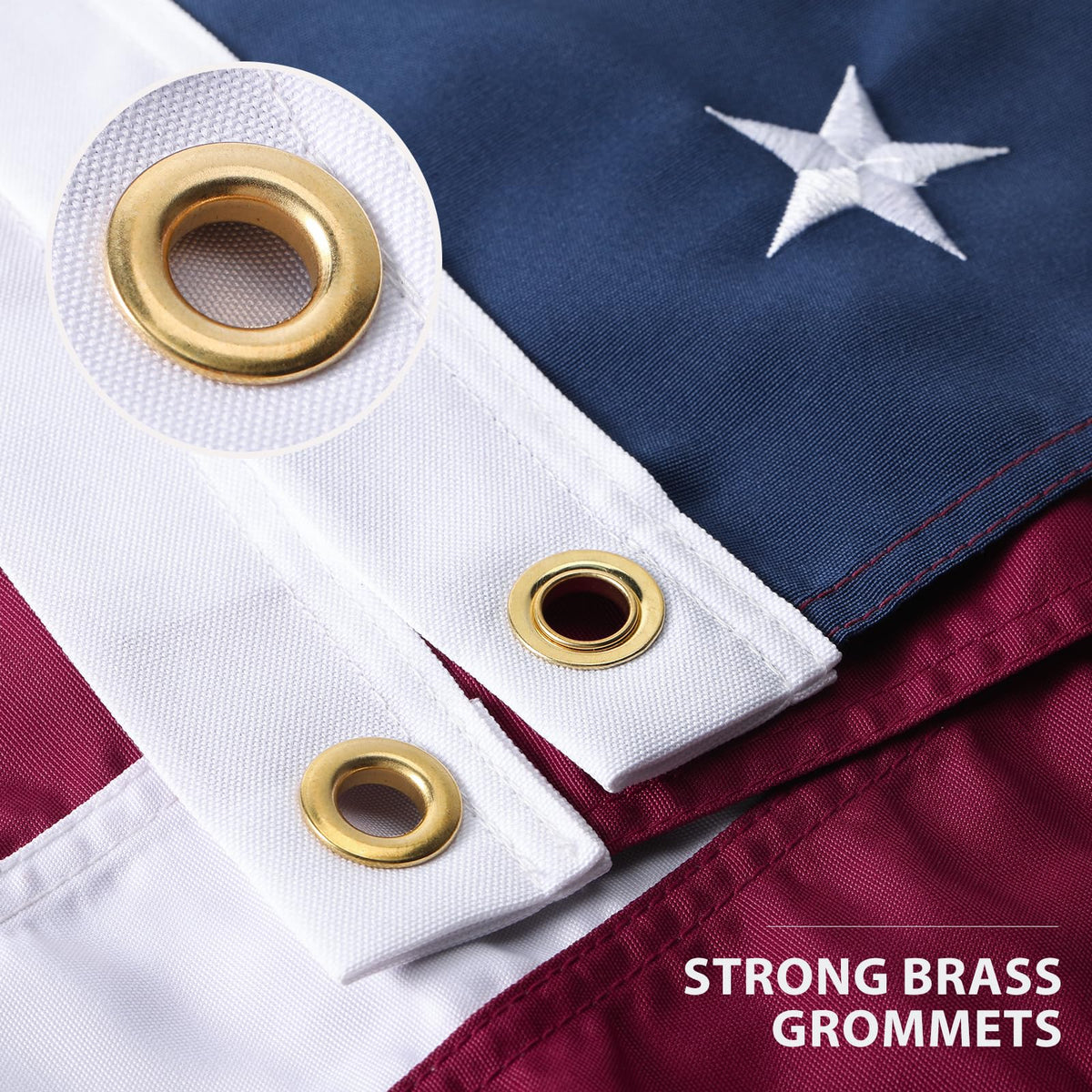 AGUIFLGS embroidered stars flag on sturdy canvas with premium outdoor appeal