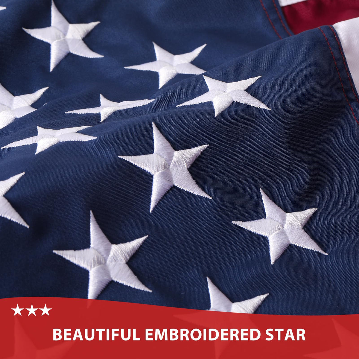 AGUIFLGS heavy-duty polyester flag resists wear and fading in elements