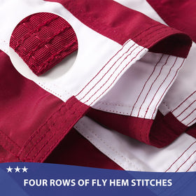 AGUIFLGS sewn stripes flag showcasing crisp, durable craftsmanship
