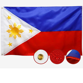 AGUIFLGS double-sided Philippines flag 3x5 in vibrant 210D nylon for outdoor use.