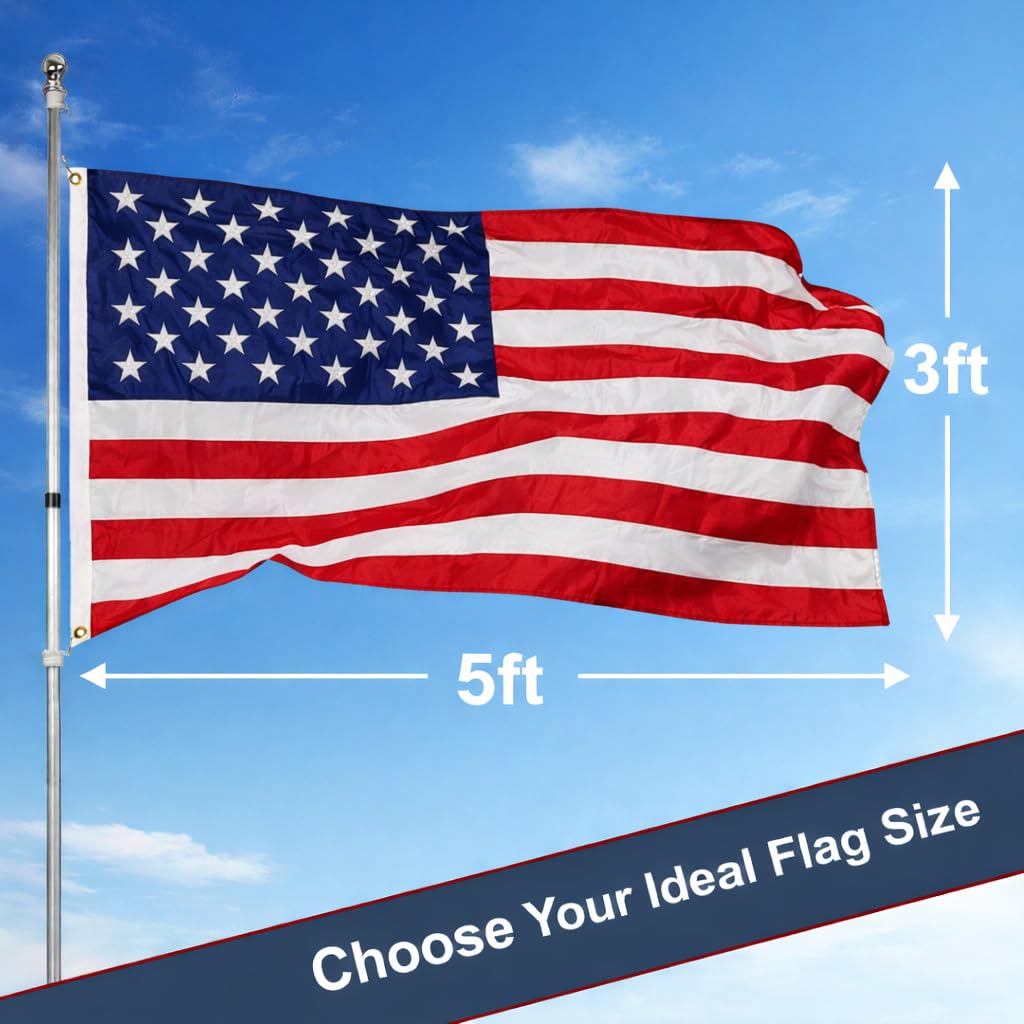 AGUIFLGS embroidered stars detailed highlights precise craftsmanship and a bold patriotic appearance.