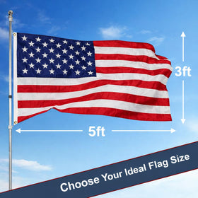 AGUIFLGS embroidered stars detailed highlights precise craftsmanship and a bold patriotic appearance.