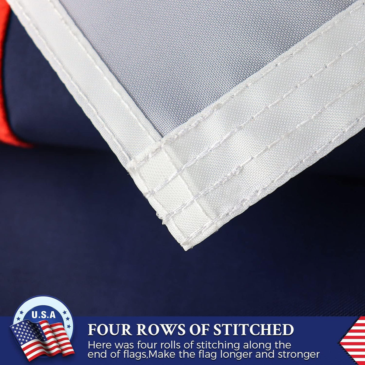 AGUIFLGS flag with brass grommets for secure outdoor mounting.