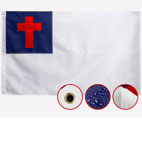 AGUIFLGS Christian flag 4x6 embroidered for durable outdoor display.