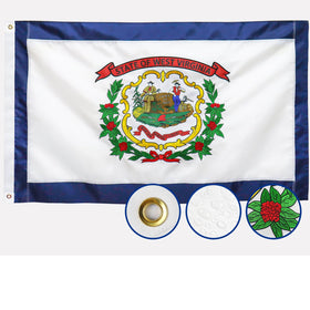 AGUIFLGS double-sided WV flag 3x5 in rugged nylon for outdoor use