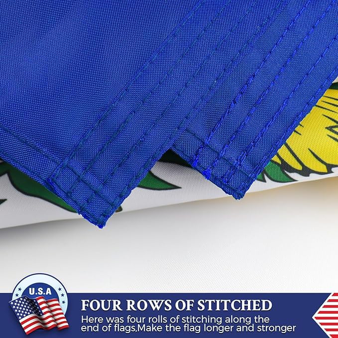 AGUIFLGS flag with brass grommets for secure mounting and durability