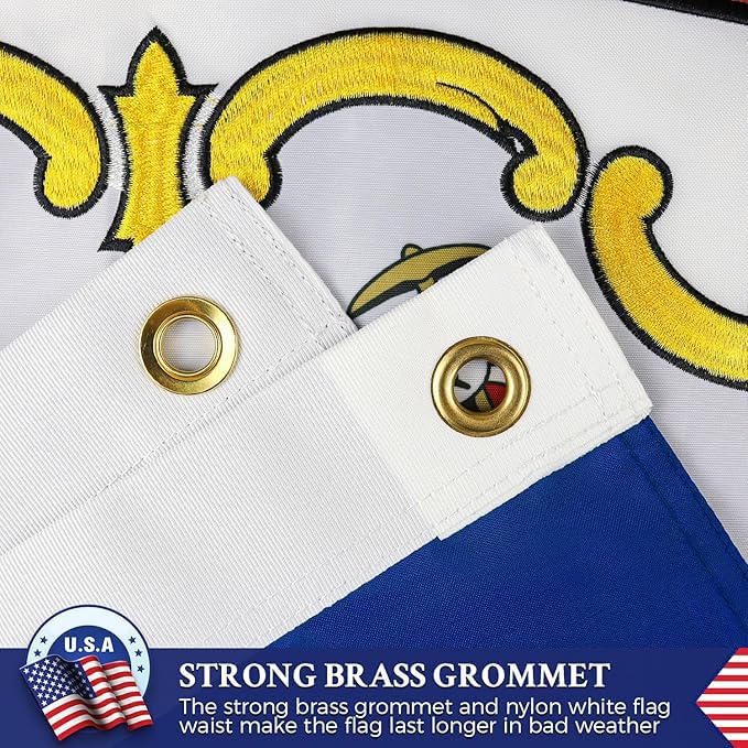 AGUIFLGS flag with embroidered stars for a crisp premium look