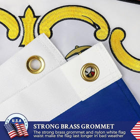 AGUIFLGS flag with embroidered stars for a crisp premium look