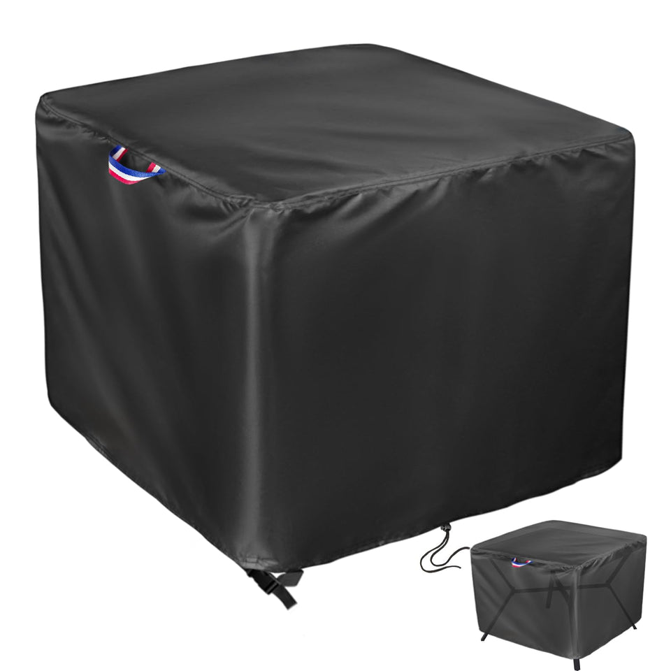 Agustone 42x42 patio table cover protecting a square table from rain and dust