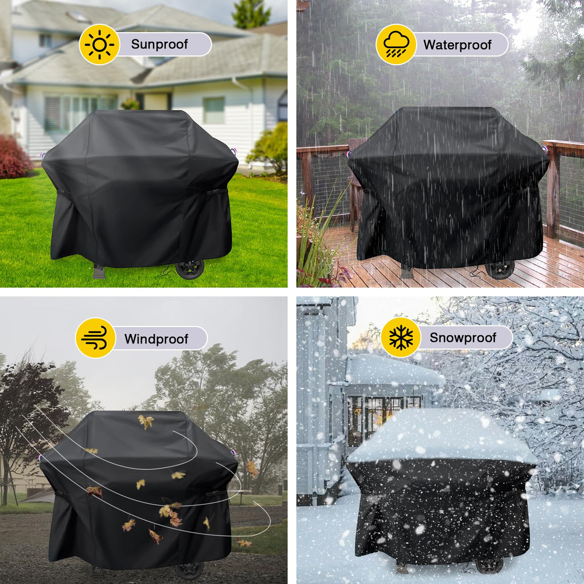 Agustone cover dimensions 51x18x42 inches for Weber Spirit.