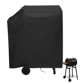 Agustone grill cover close-up showing waterproof material and rugged fabric