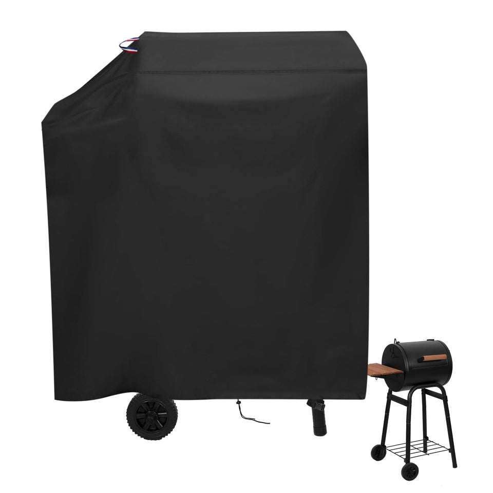 Agustone grill cover close-up showing waterproof material and rugged fabric