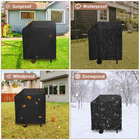 Agustone grill cover easy-clean surface that hoses off dirt