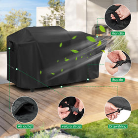 Agustone protects against wind and weather for a stable grill cover