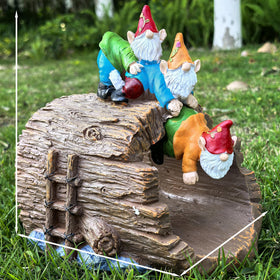 Ahbuohe gnome extension adds whimsical beauty along the garden path.