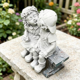 Ahbuohe Patio Yard Decor statue withstands weather for year-round display.