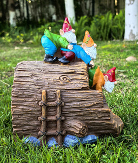 Ahbuohe resin gnome figure offers durable outdoor charm year after year.