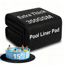 AHEONLAR 15ft round pool liner pad, thick and durable.