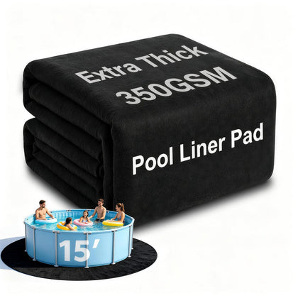 AHEONLAR 15ft round pool liner pad, thick and durable.