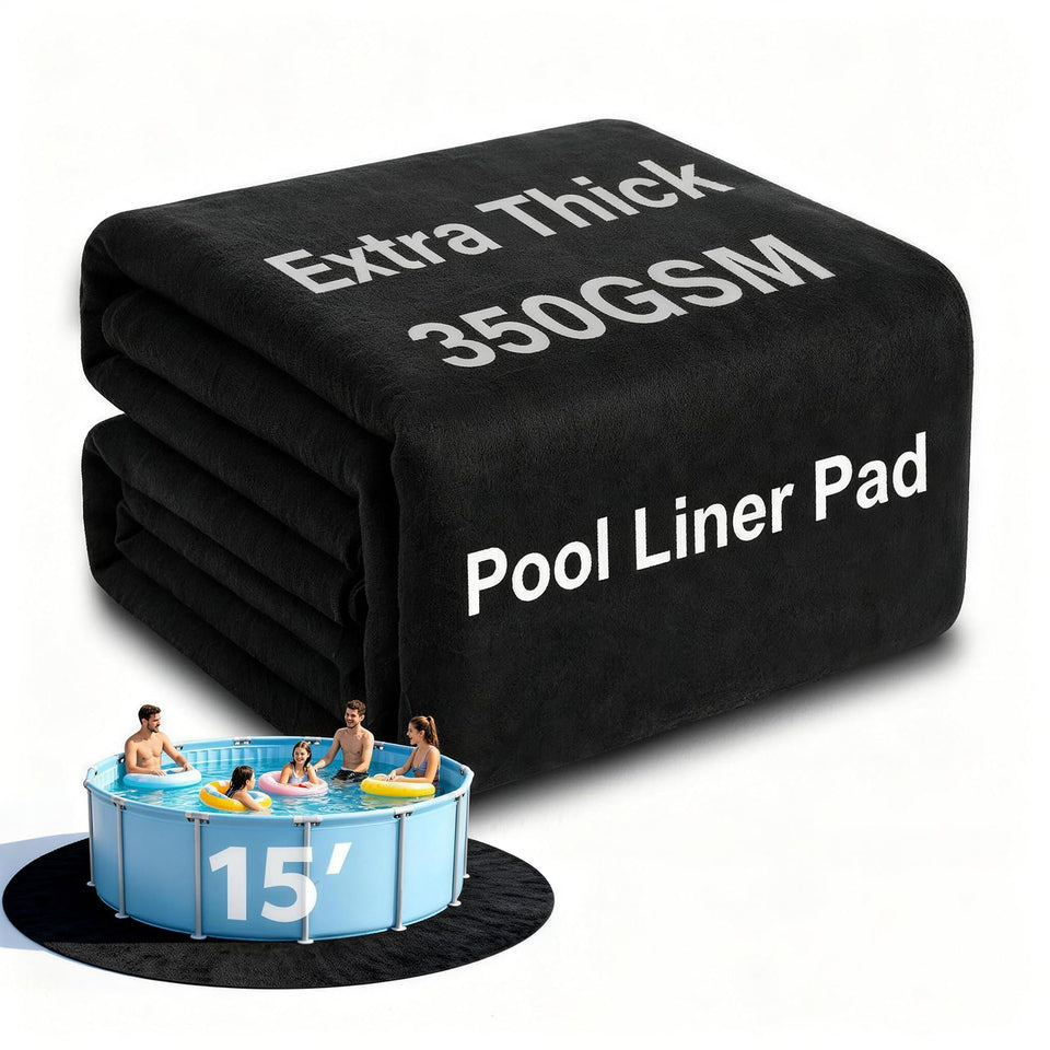 AHEONLAR 15ft round pool liner pad, thick and durable.