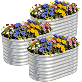 AHEONLAR 3Pack raised bed front view highlighting spacious planting area for vegetables