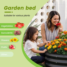 AHEONLAR easy-assembly round bed kit simplifies setup for quick planting.