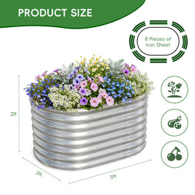 AHEONLAR galvanized steel bed open base promotes drainage and healthy roots