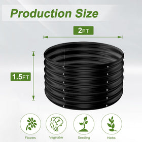 AHEONLAR galvanized steel surface texture emphasizes weather resistance for outdoor gardens.
