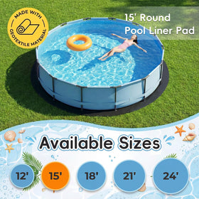AHEONLAR heat-insulation pool pad reduces ground heat transfer.