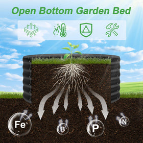AHEONLAR circular raised bed used beside paths to create accessible growing zones
