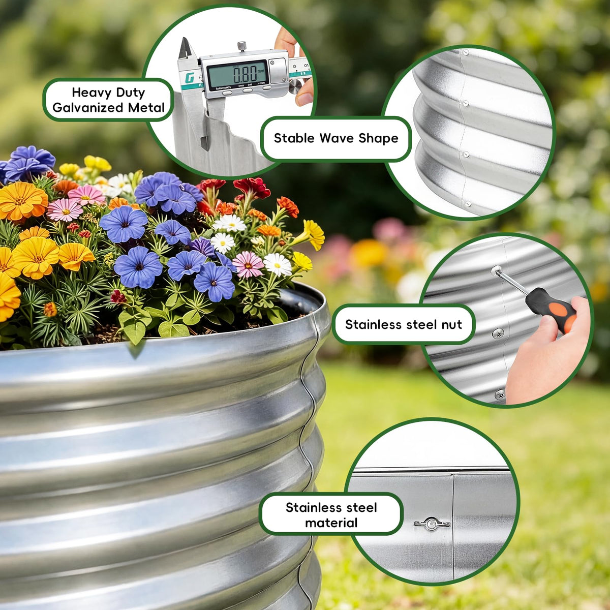 AHEONLAR rounded edges offer a safe, modern look for balconies and patios