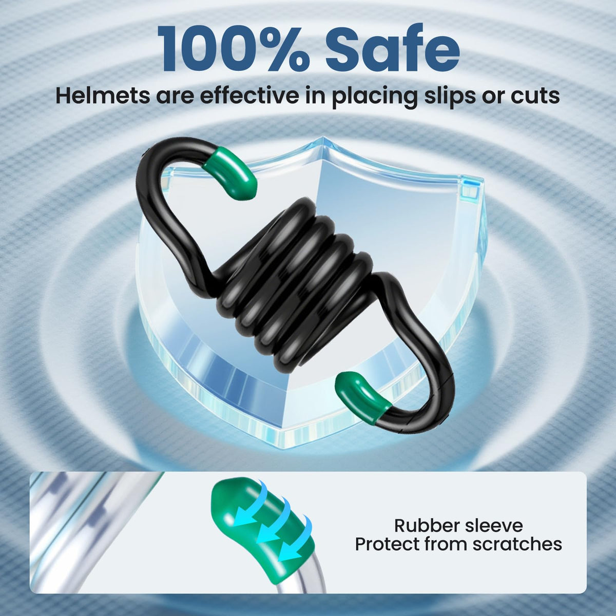 Aheucndg hammock spring assembly with rubber tips for safe installation.
