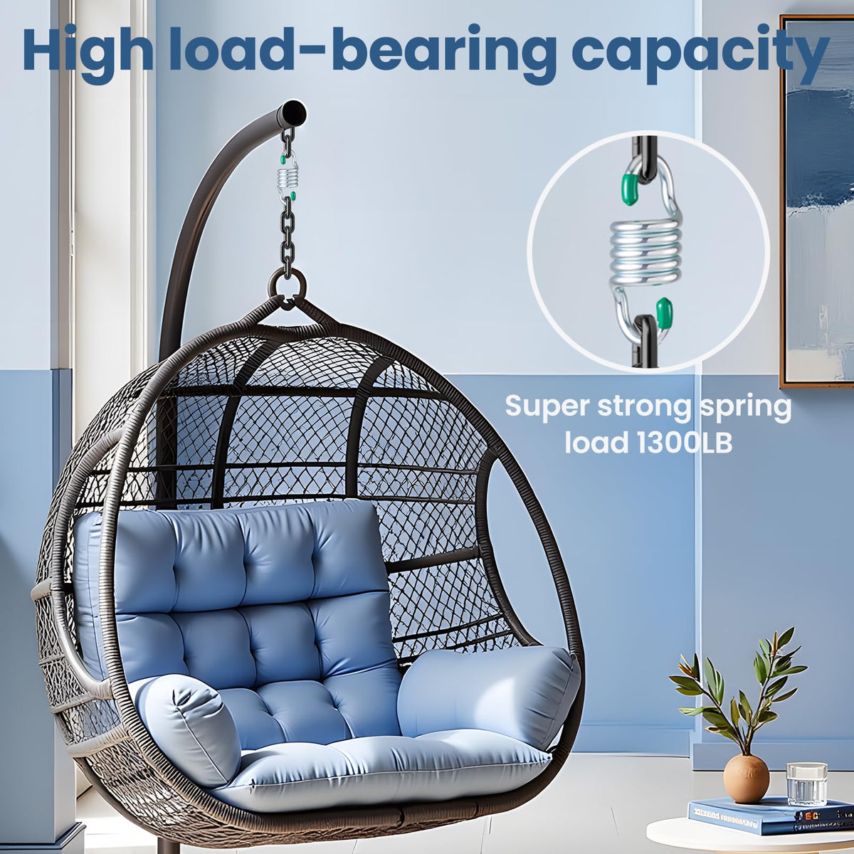 Aheucndg rustproof hanging springs designed for long-lasting outdoor use.