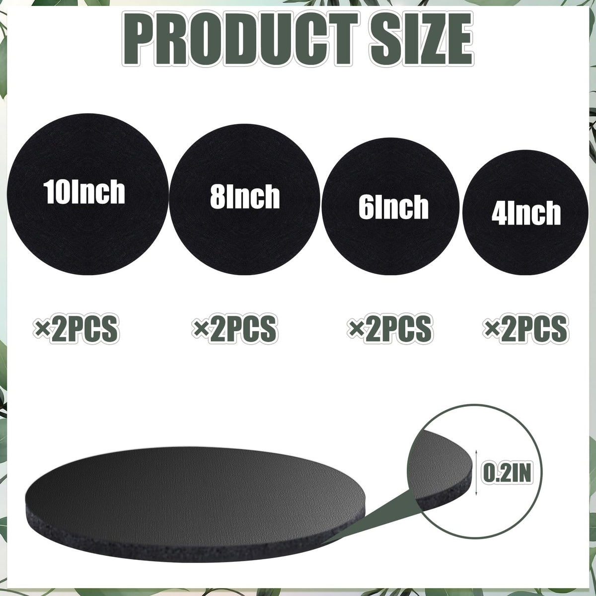 AHFCANG reversible planter coaster with leather underside protects floors when moving pots