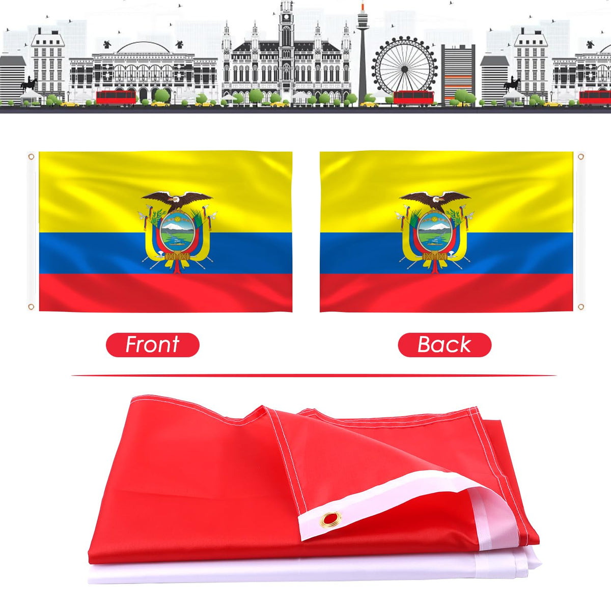 AhfuLife 91x152 cm flag sized for versatile indoor outdoor use