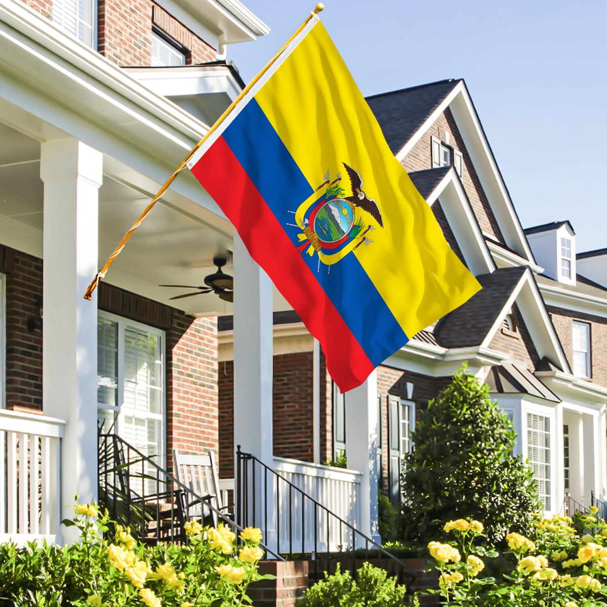 AhfuLife Ecuador flag double-sided for visibility from both sides
