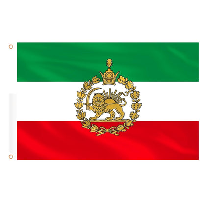 AhfuLife Iran Lion and Sun flag front view for outdoor display.