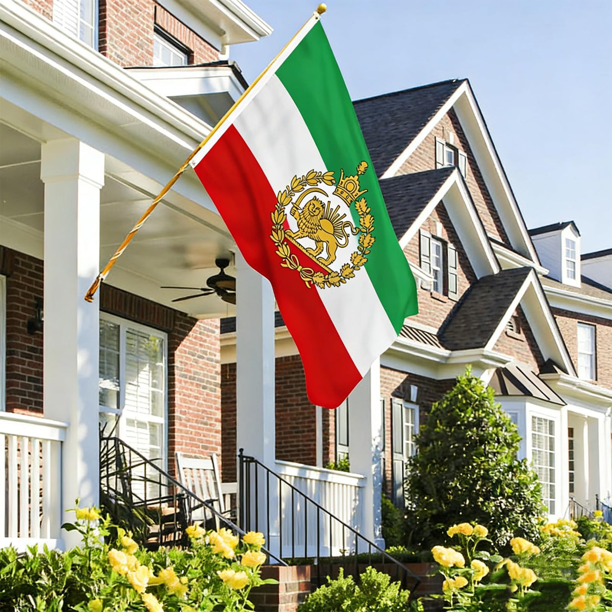 Lightweight AhfuLife flag suitable for wall or balcony hanging.