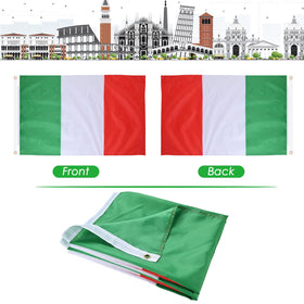 AhfuLife Italy Flag 3x5ft outdoor wall decor for celebrations