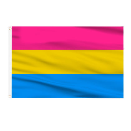AhfuLife pansexual flag 3x5ft outdoor double-sided for high visibility.