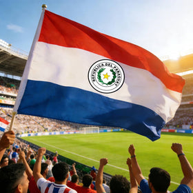 AhfuLife Paraguay flag 3x5ft canvas header ensures durable edges.