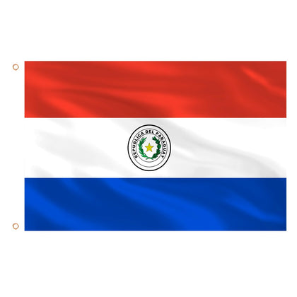 AhfuLife Paraguay flag 3x5ft front view for outdoor display and vivid color.