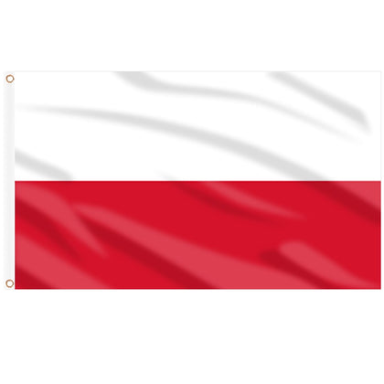 AhfuLife Polish Flag 3x5 ft outdoors for outdoor decoration with waterproof fabric