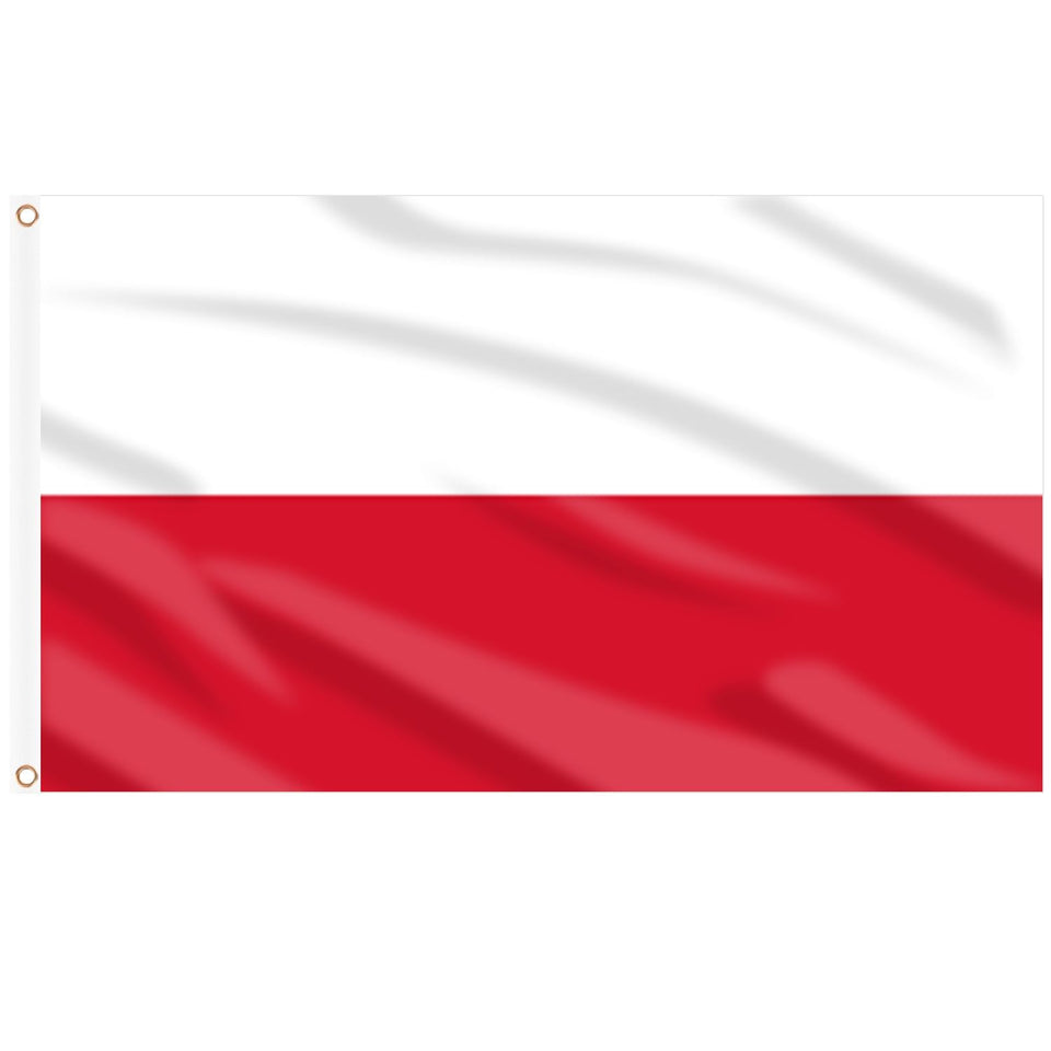 AhfuLife Polish Flag 3x5 ft outdoors for outdoor decoration with waterproof fabric