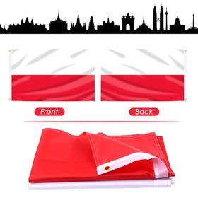 AhfuLife Polish Flag ideal for outdoor events and garden decor
