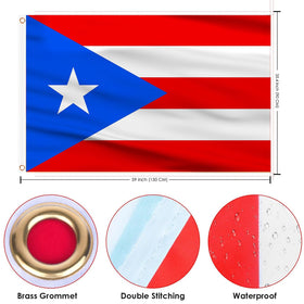 AhfuLife flag shows double stitched edges for long lasting outdoor performance